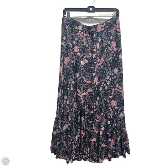 Skirt Maxi By Loft In Blue & Pink, Size: L