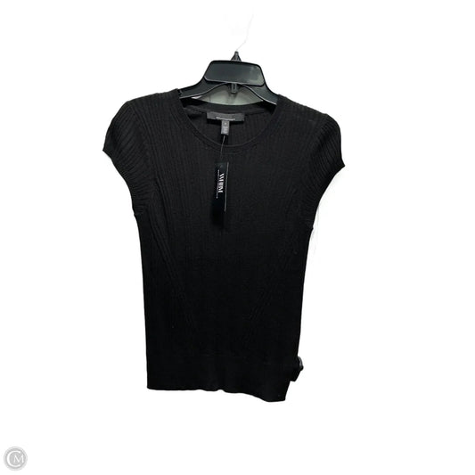 Top Short Sleeve By White House Black Market In Black, Size: S
