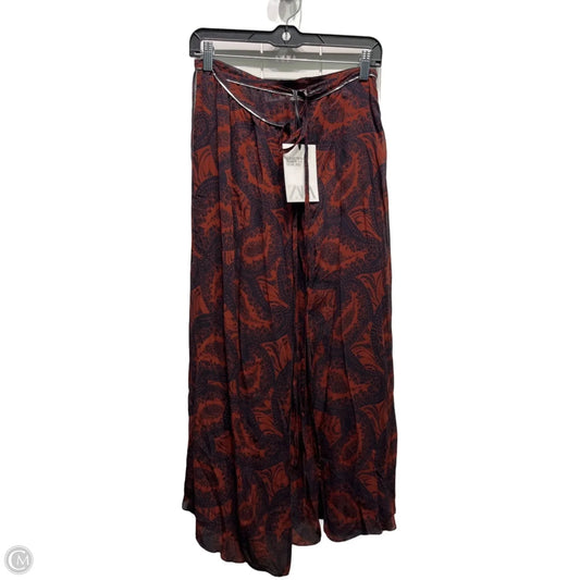 Skirt Maxi By Zara In Blue & Red, Size: S