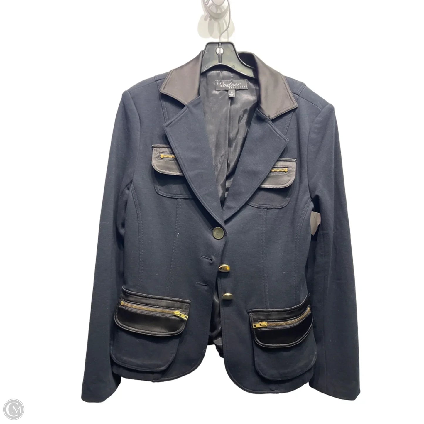 Blazer By Clothes Mentor In Black, Size: M