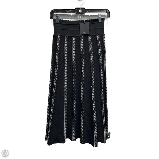 Skirt Midi By Milano In Black & White, Size: Xs