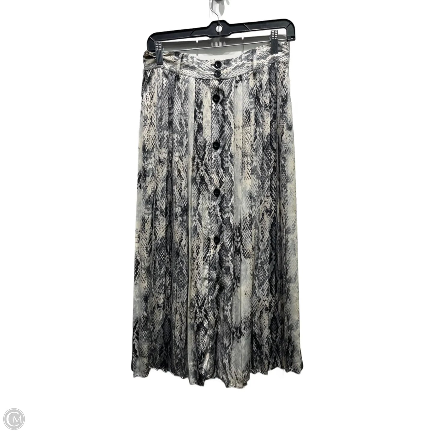 Skirt Midi By Zara Basic In Black & White, Size: M