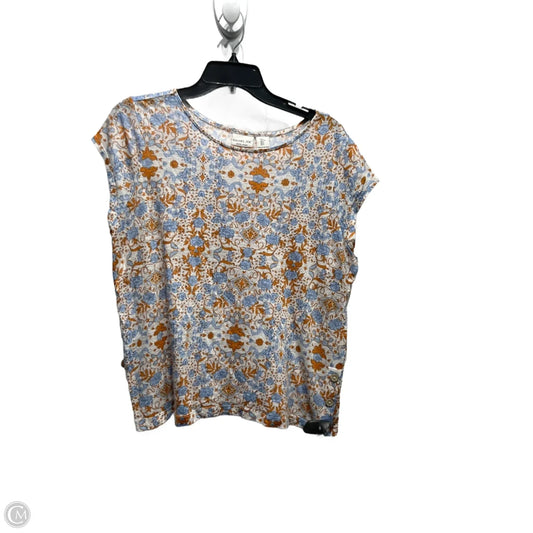 Top Short Sleeve By Rachel Zoe In Blue & Orange, Size: L