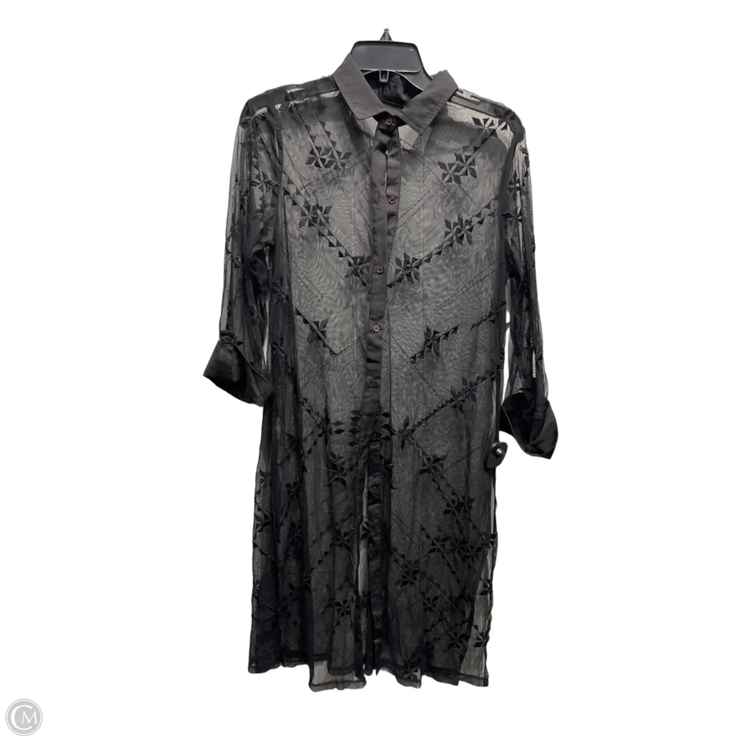 Tunic Long Sleeve By Clothes Mentor In Black