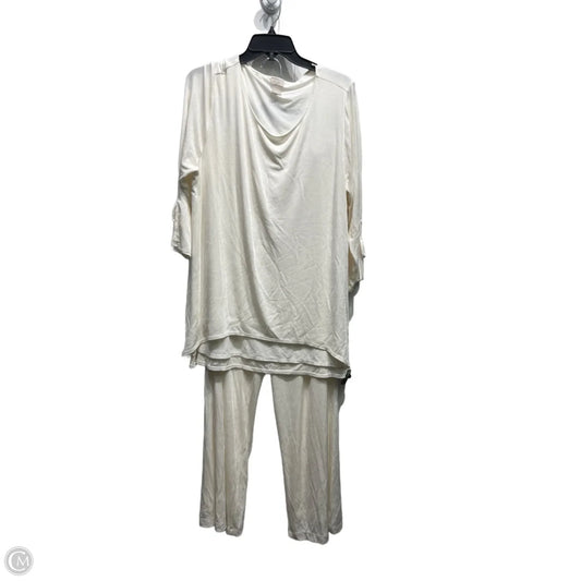 Pants Set 2pc By Chicos In Cream, Size: Xl