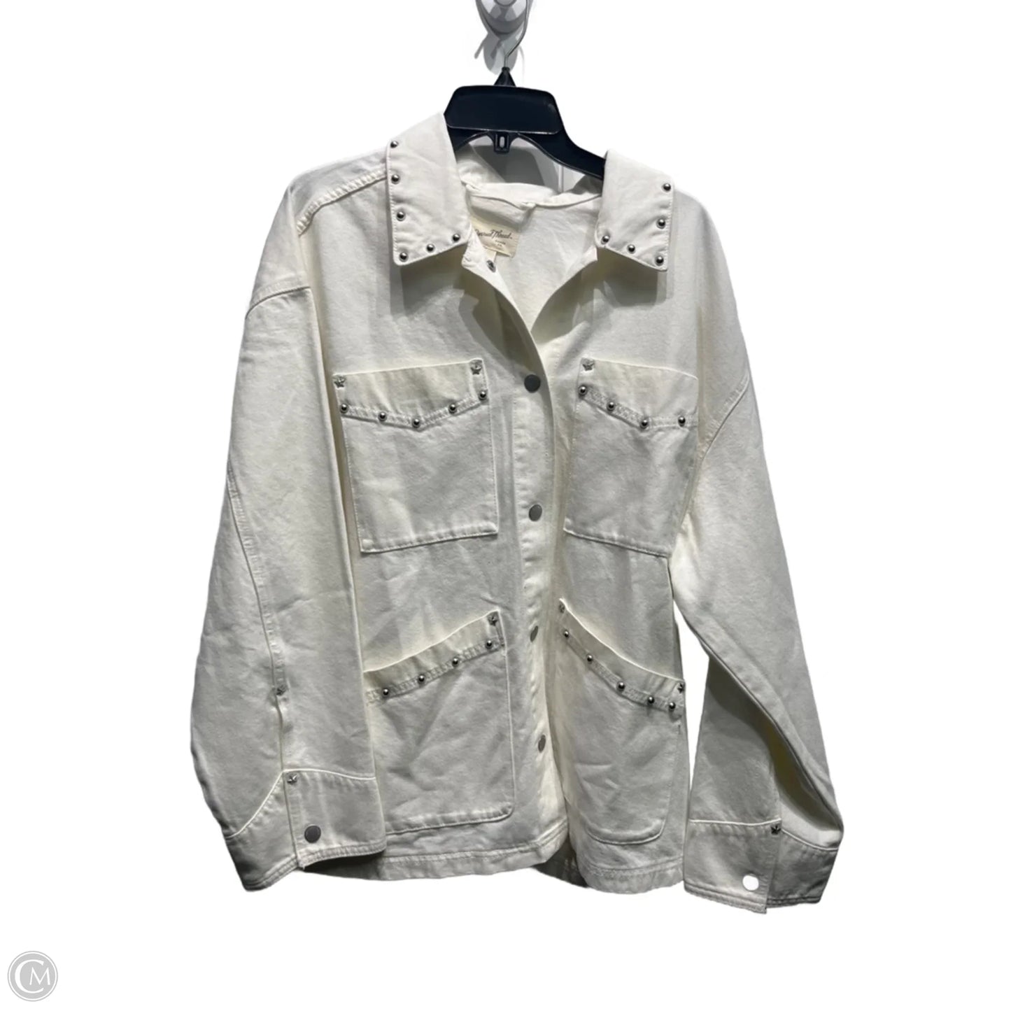 Jacket Denim By Universal Thread In White Denim, Size: L