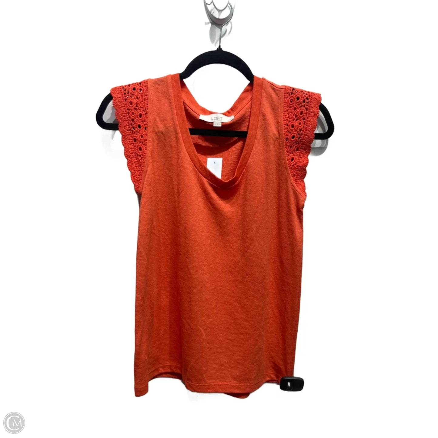 Top Short Sleeve By Loft In Orange, Size: Xsp