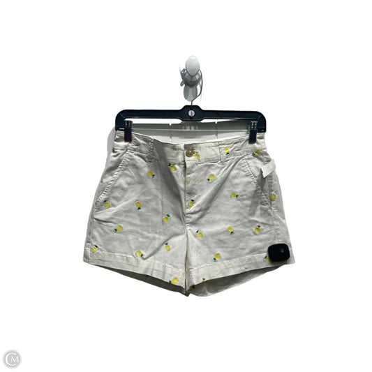 Shorts By Loft In White & Yellow, Size: 0