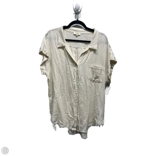 Top Short Sleeve By Umgee In Cream, Size: L