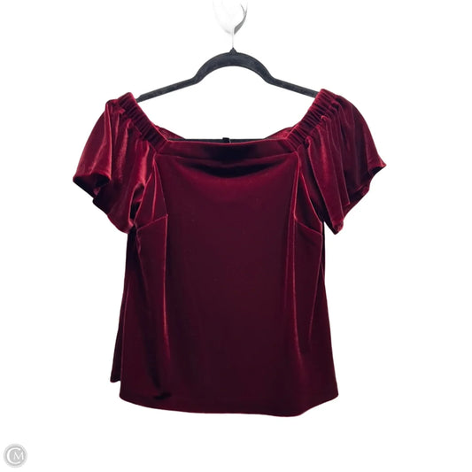 Top Short Sleeve By White House Black Market In Red, Size: Xxs