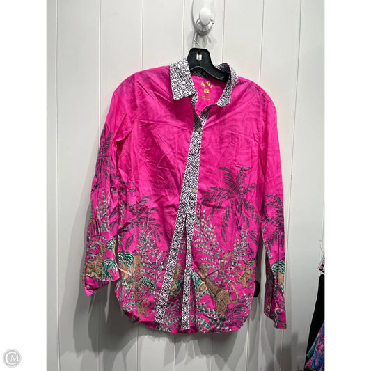 Top Long Sleeve Designer By Lilly Pulitzer In Pink, Size: S