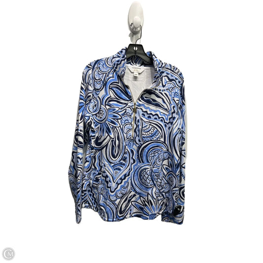 Sweatshirt Designer By Lilly Pulitzer In Blue & White, Size: M