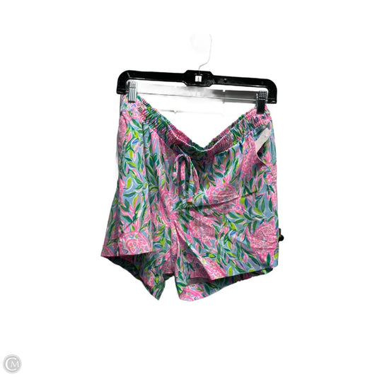 Shorts Designer By Lilly Pulitzer In Green & Pink, Size: L