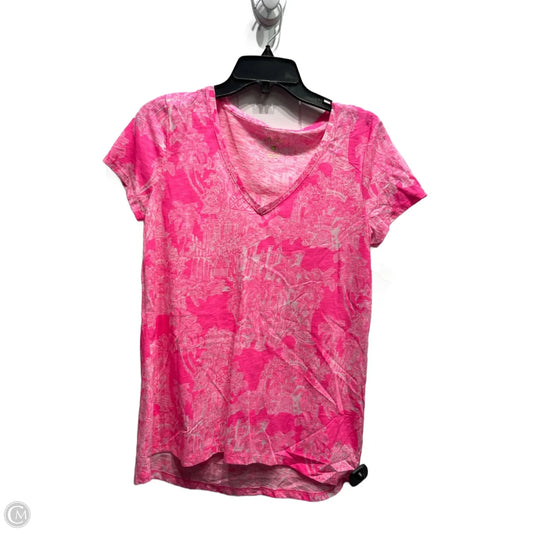 Top Short Sleeve Designer By Lilly Pulitzer In Pink, Size: S