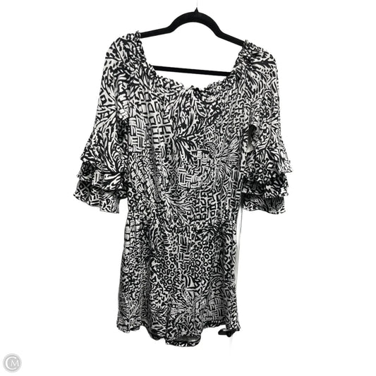 Romper Designer By Lilly Pulitzer In Black & White, Size: S