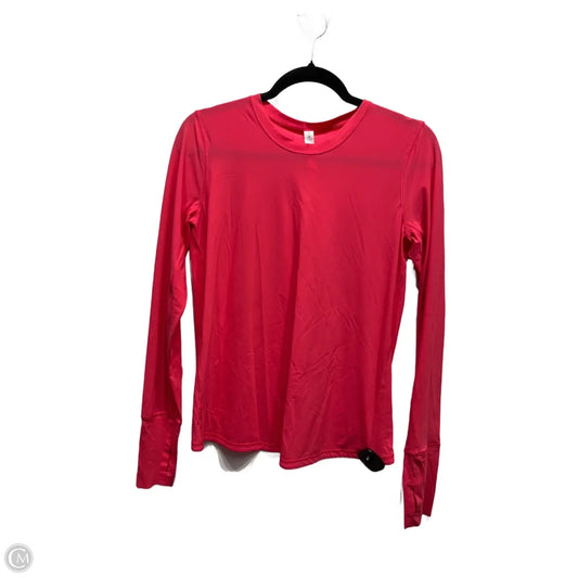 Athletic Top Long Sleeve Crewneck By Lululemon In Pink, Size: M