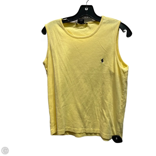 Top Sleeveless By Ralph Lauren In Yellow, Size: L