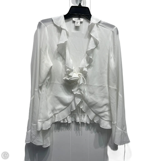 Top Long Sleeve By Rachel Zoe In White, Size: M