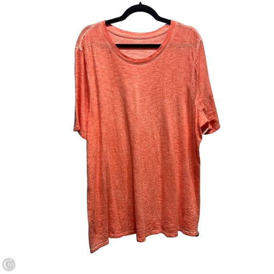 Top Short Sleeve Basic By Lane Bryant In Orange, Size: 1x