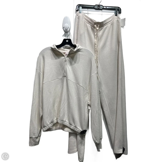 Pants Set 2pc By Victorias Secret In Cream, Size: L