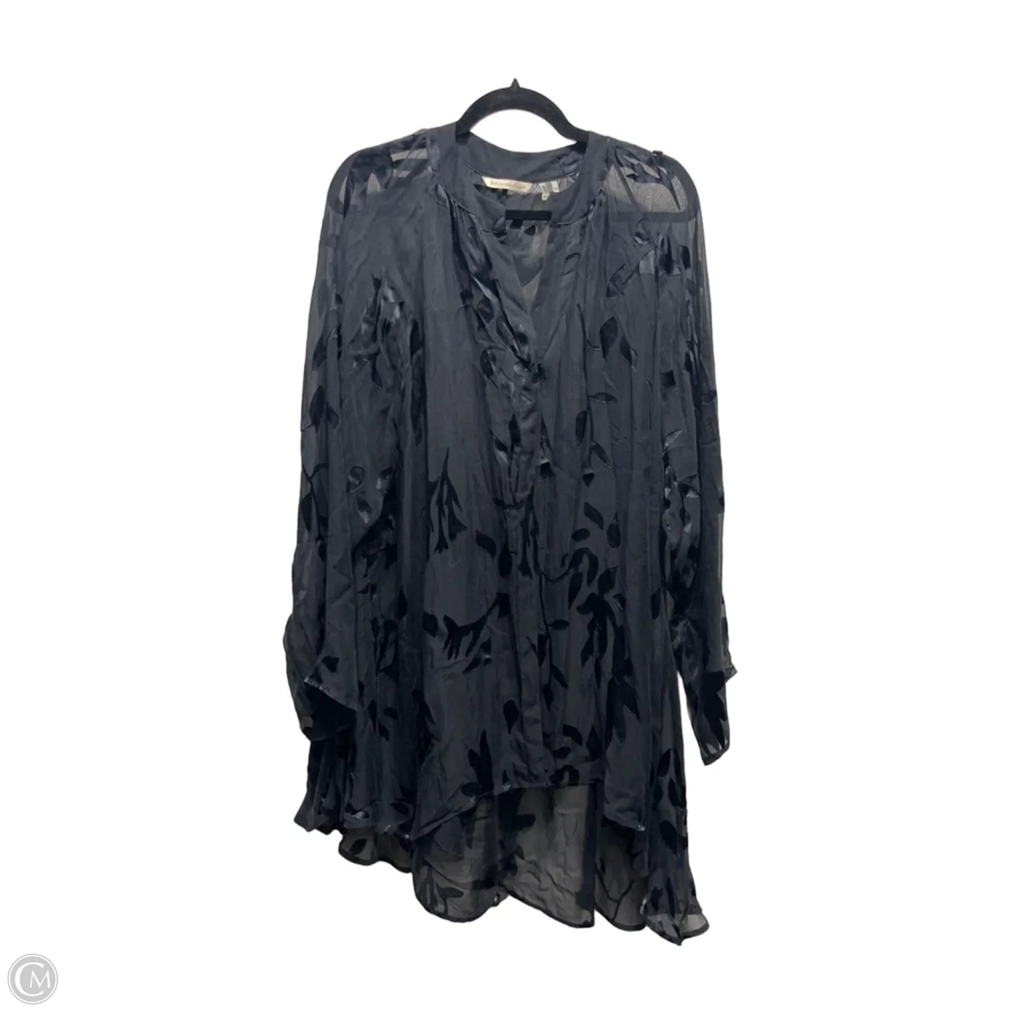 Tunic Long Sleeve By Soft Surroundings In Black, Size: 1x