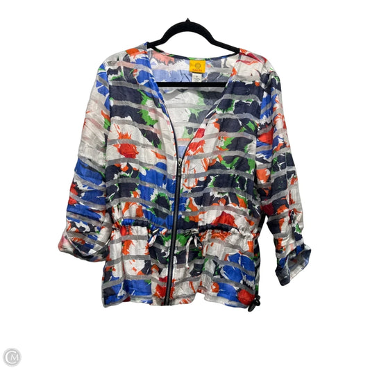 Jacket Other By Ruby Rd In Blue & Red, Size: L