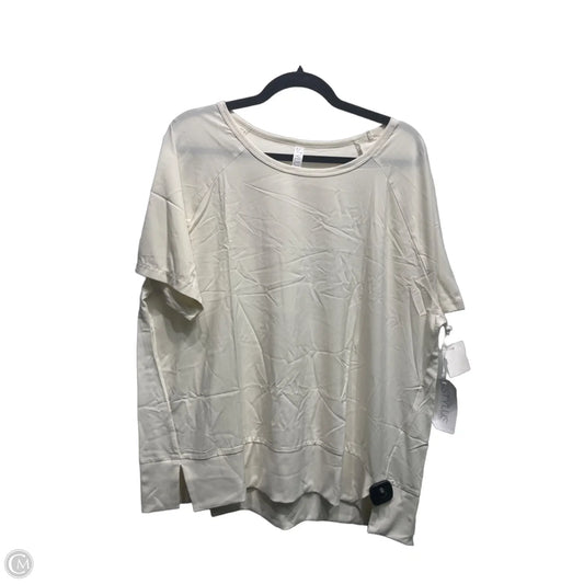 Top Short Sleeve By Stylus In Cream, Size: Xl