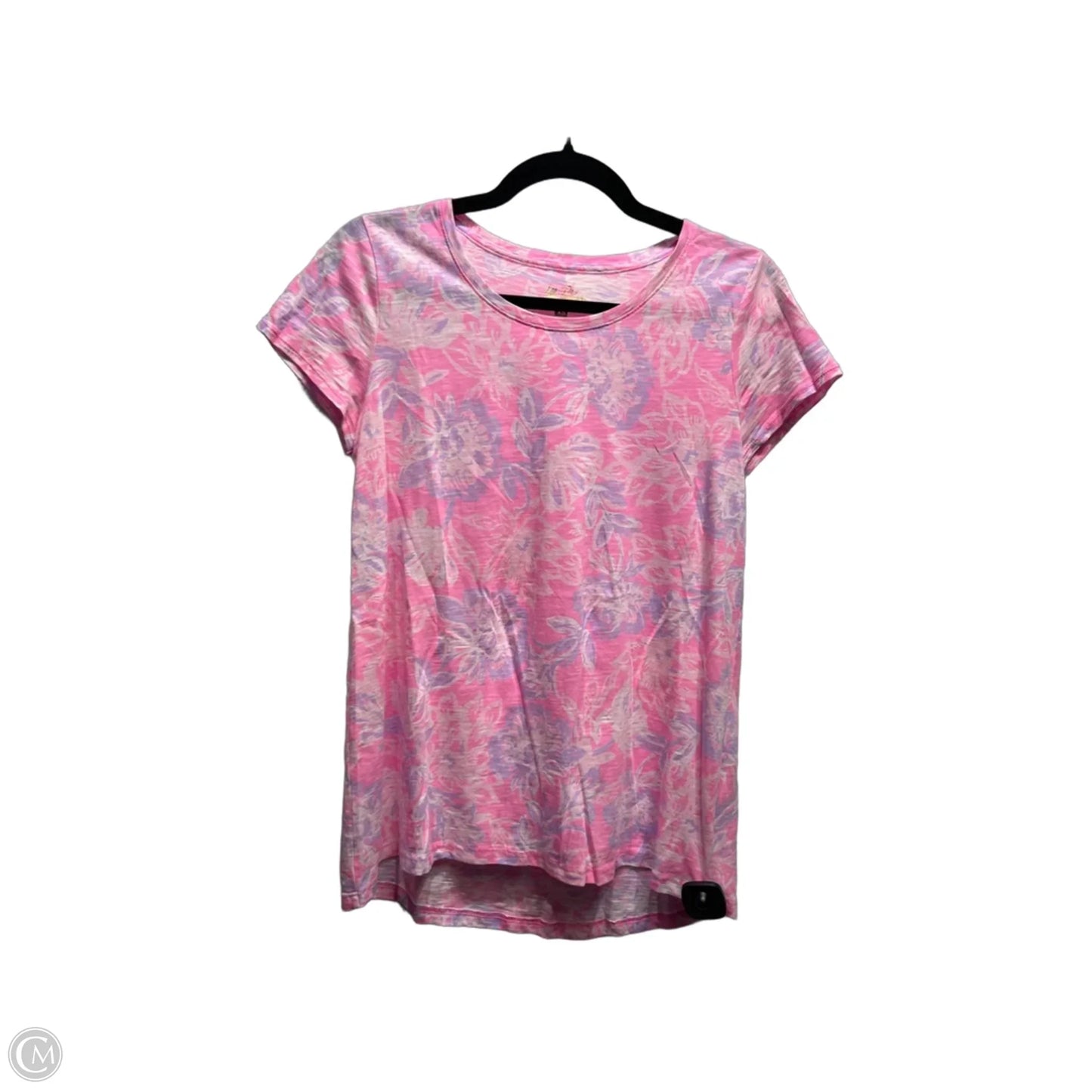 Top Short Sleeve Designer By Lilly Pulitzer In Pink & Purple, Size: Xs