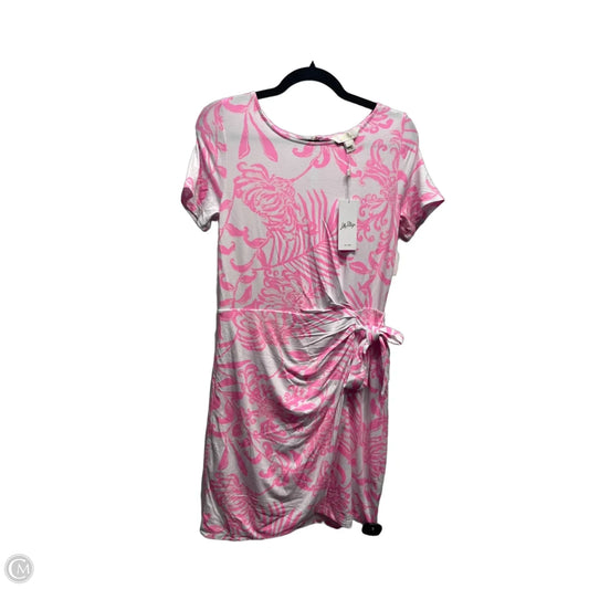 Dress Designer By Lilly Pulitzer In Pink & White, Size: S