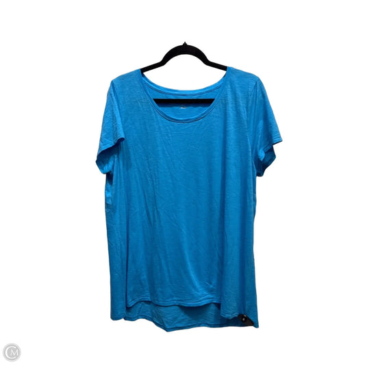 Top Short Sleeve Designer By Lilly Pulitzer In Blue, Size: Xxl