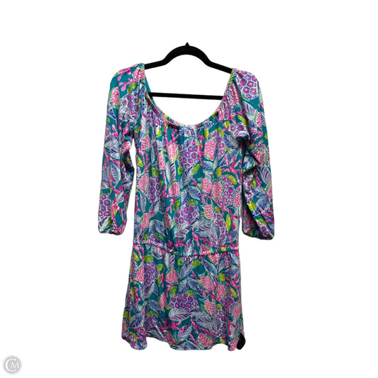 Romper Designer By Lilly Pulitzer In Green & Pink, Size: S