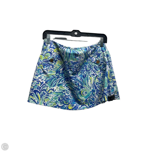 Skort Designer By Lilly Pulitzer In Blue & Green, Size: M