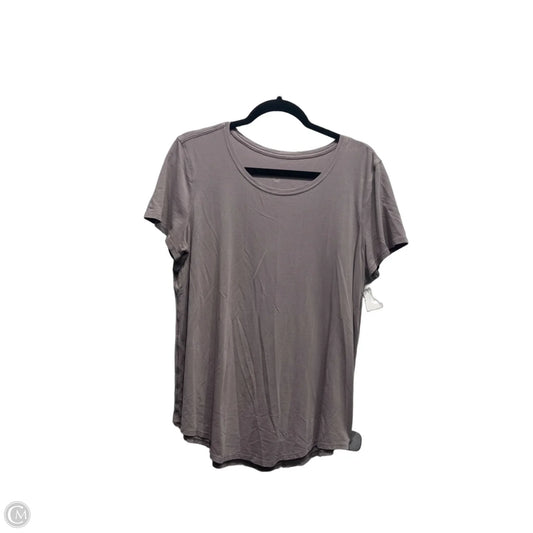 Athletic Top Short Sleeve By Lululemon In Purple, Size: M
