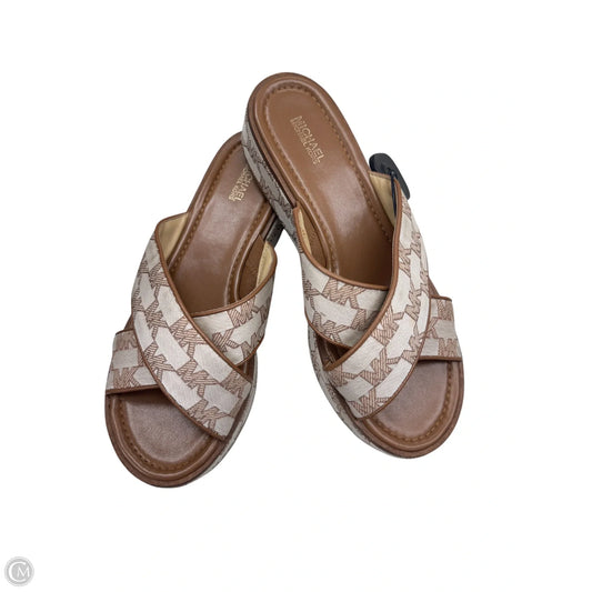 Sandals Designer By Michael Kors In Tan, Size: 10