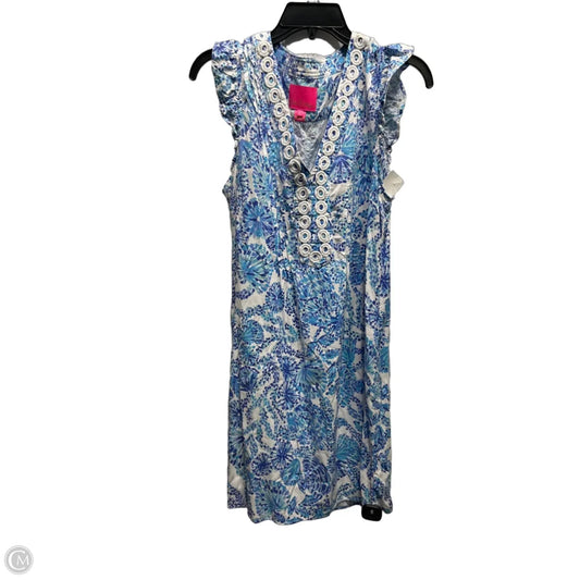 Dress Designer By Lilly Pulitzer In Blue & White, Size: L