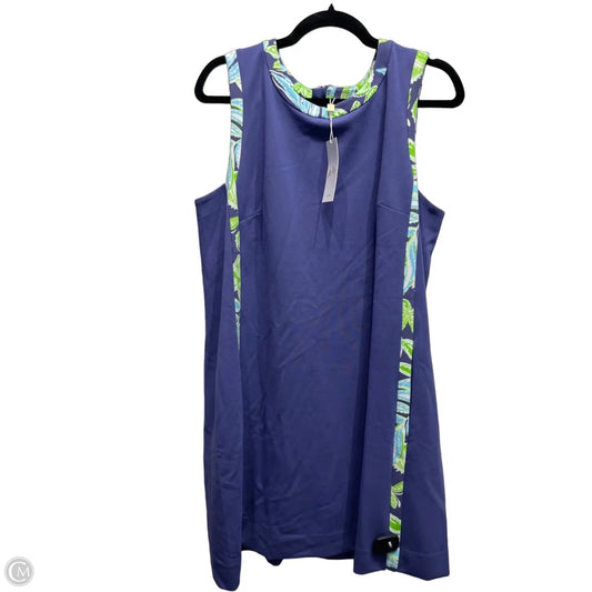 Dress Designer By Lilly Pulitzer In Blue & Green, Size: 14