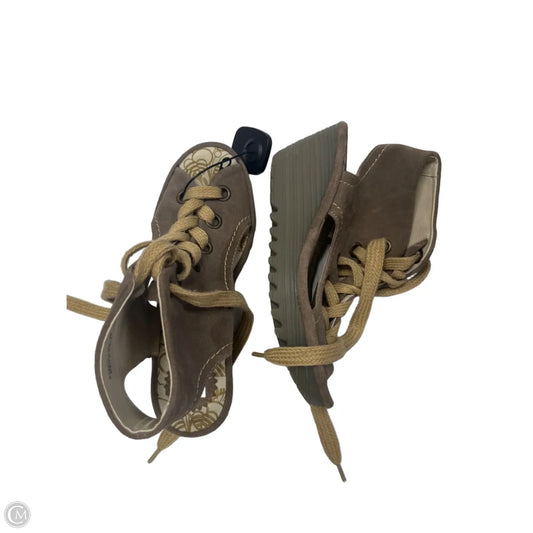 Sandals Heels Wedge By Fly London In Brown, Size: 8
