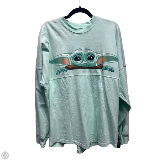 Top Long Sleeve By Disney In Green, Size: S