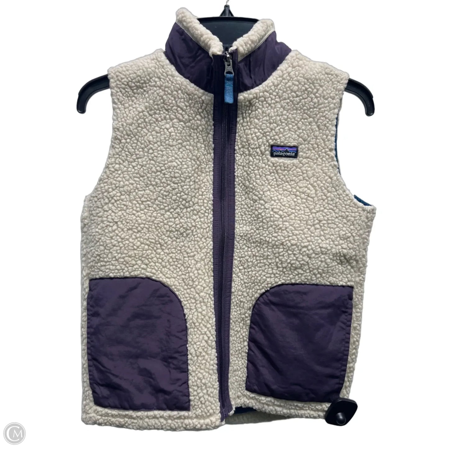 Vest Fleece By Patagonia In Purple & Tan, Size: L