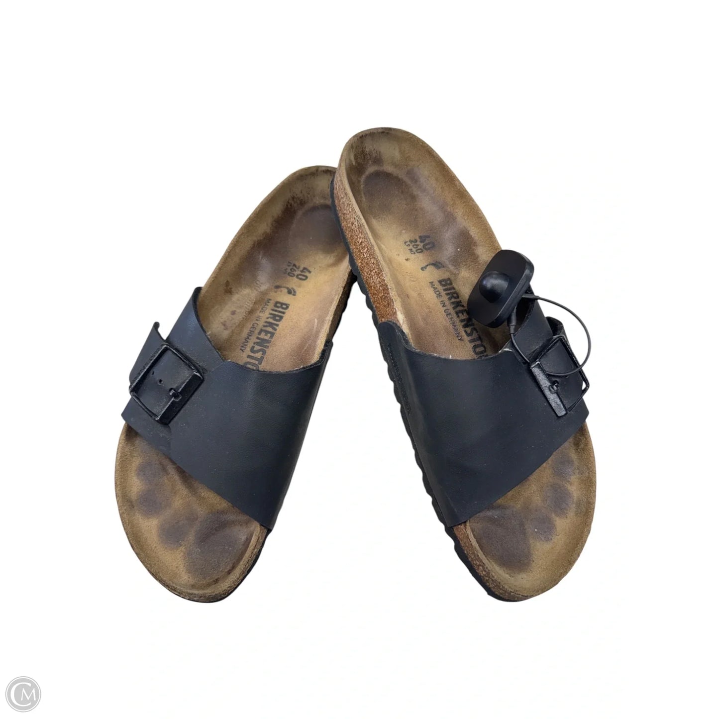 Sandals Flats By Birkenstock In Black, Size: 9