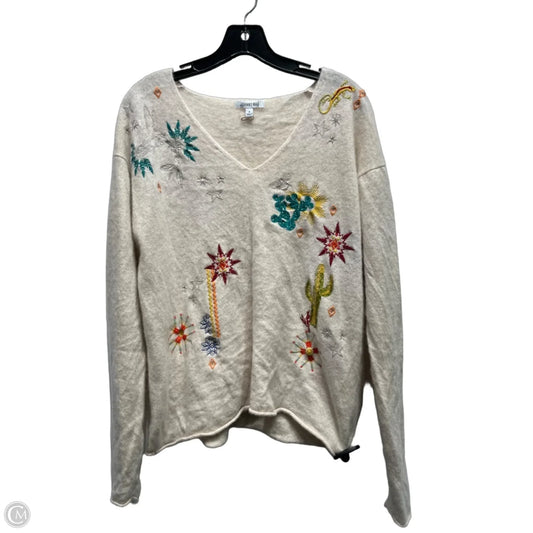 Sweater By Johnny Was In Cream, Size: M