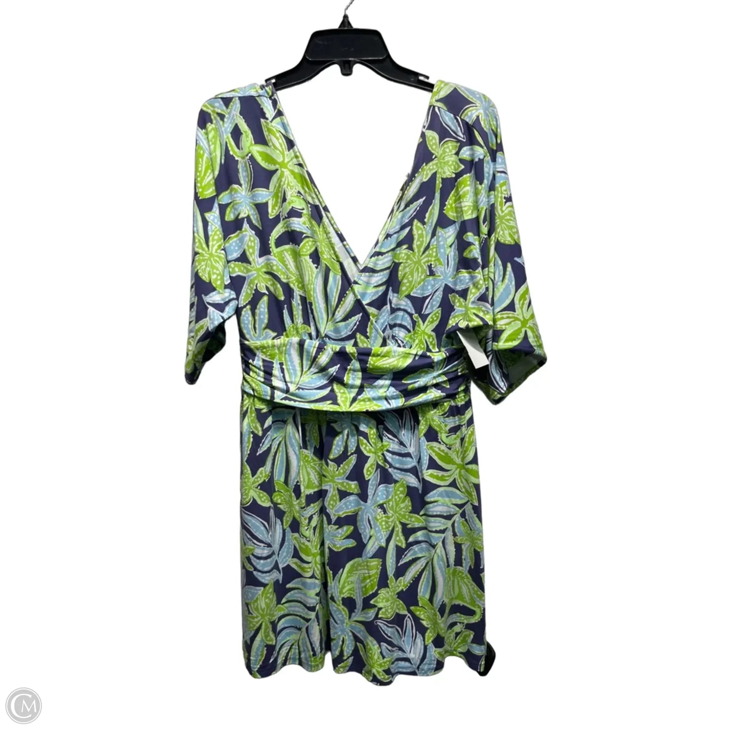 Romper Designer By Lilly Pulitzer In Blue & Green, Size: M