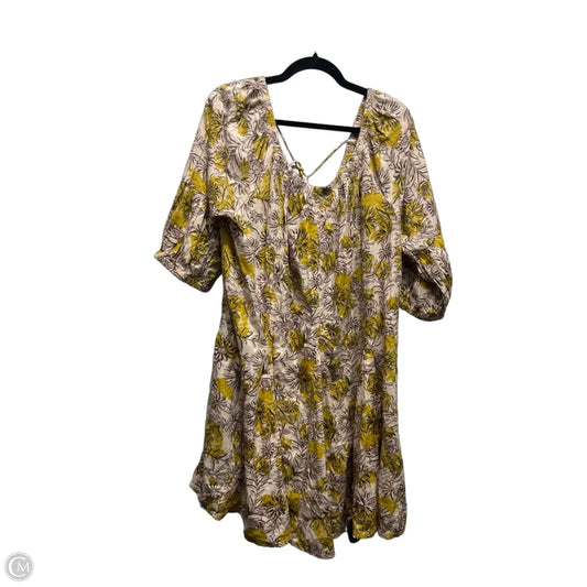 Dress Casual Short By Daily Practice By Anthropologie In Brown & Yellow, Size: L