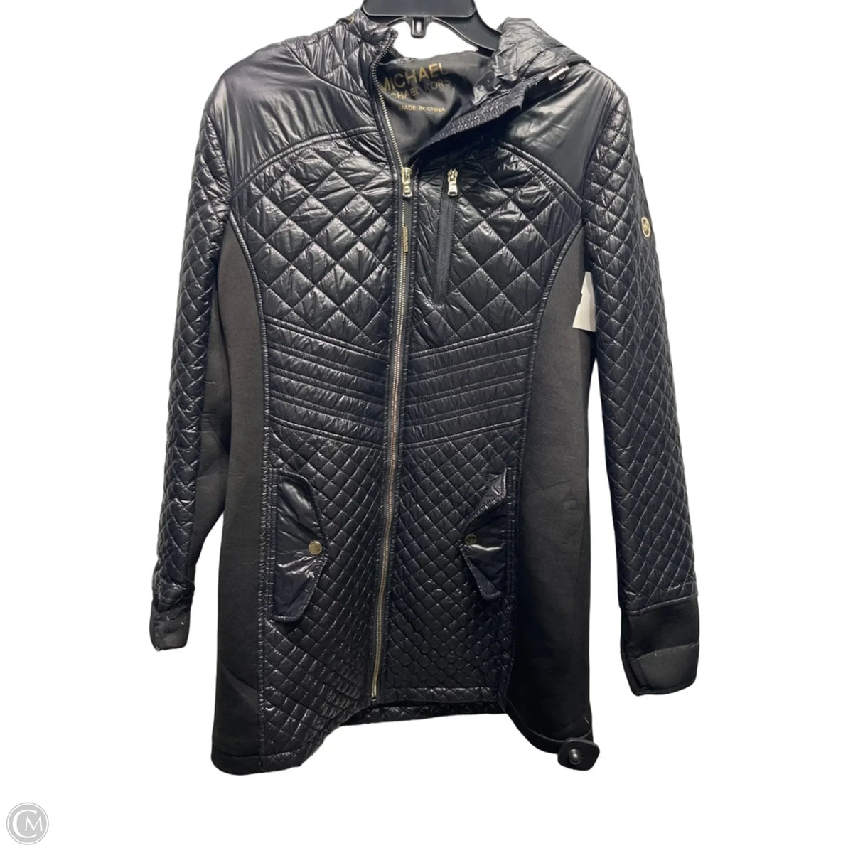 Coat Designer By Michael Kors In Black, Size: M