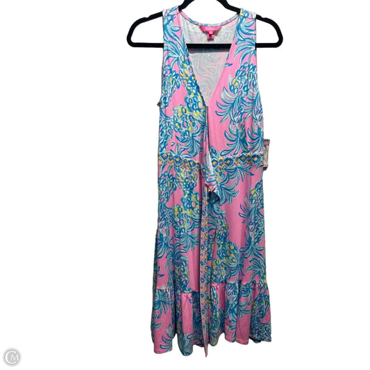 Dress Designer By Lilly Pulitzer In Blue & Pink, Size: M