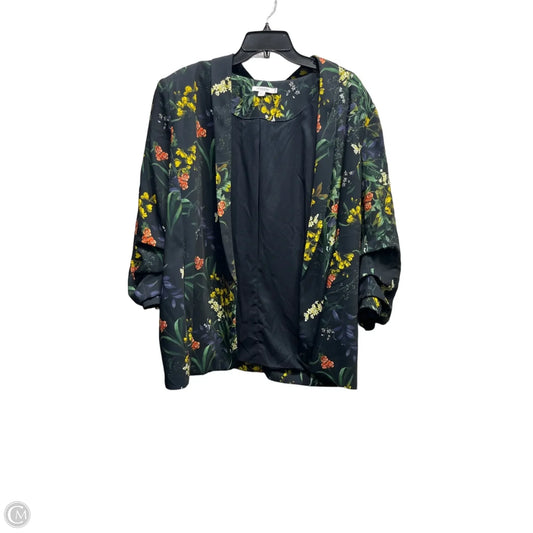 Blazer By Chicos In Black & Yellow, Size: 18
