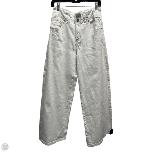 Jeans Wide Leg By Habitual In White Denim, Size: 8