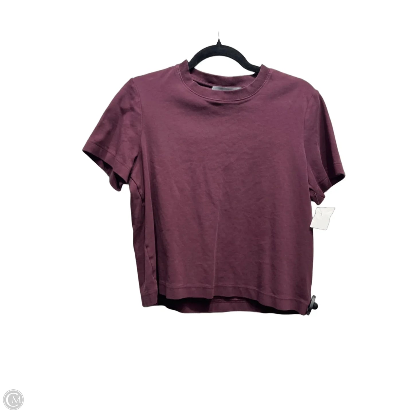 Top Short Sleeve Basic By ni in In Maroon, Size: L