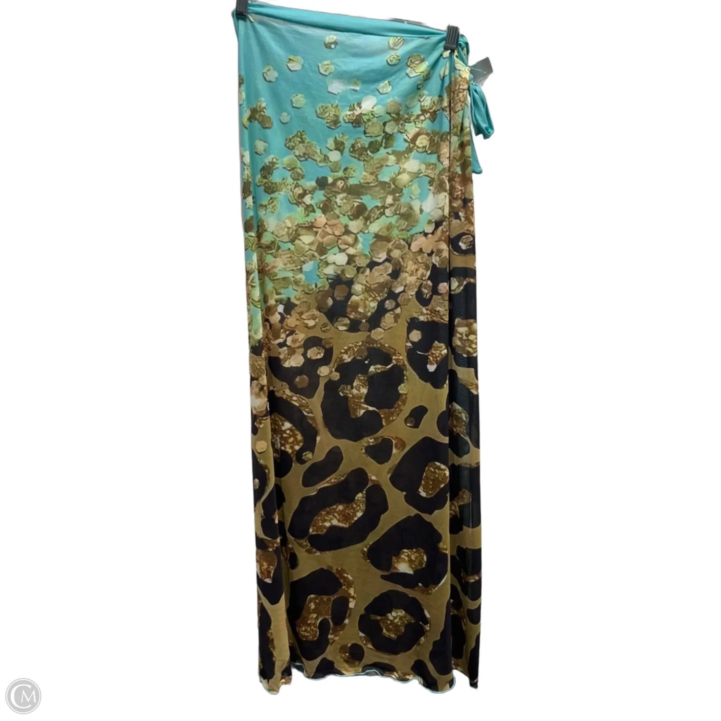 Swimwear Cover-up By Clothes Mentor In Brown & Green, Size: Osfm