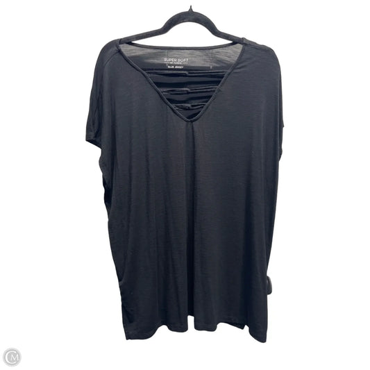 Top Short Sleeve Basic By Torrid In Black, Size: 1x